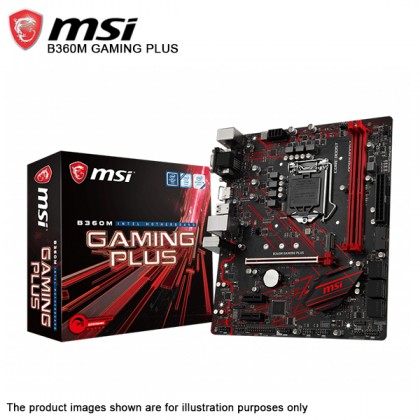 MSI B360M GAMING PLUS Intel B360 9th 8th Gen LGA 1151 DVI VGA HDMI M.2 DDR4 Optane USB 3.1 Micro ATX Motherboard MSI B360M GAMING PLUS Intel B360 9th 8th Gen LGA 1151 DVI VGA HDMI M.2 DDR4 Optane USB 3.1 Micro ATX Motherboard